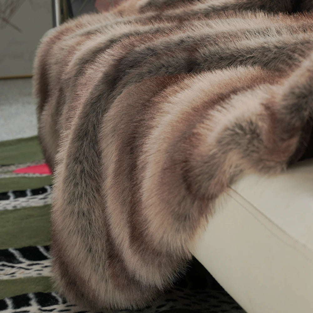 Fabian Faux-Fur Blanket Throw