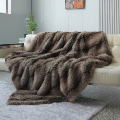 Fabian Faux-Fur Blanket Throw