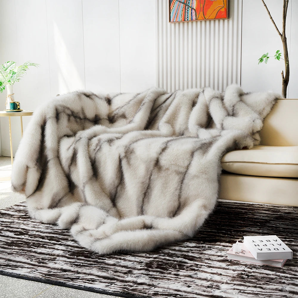 Fabian Faux-Fur Blanket Throw