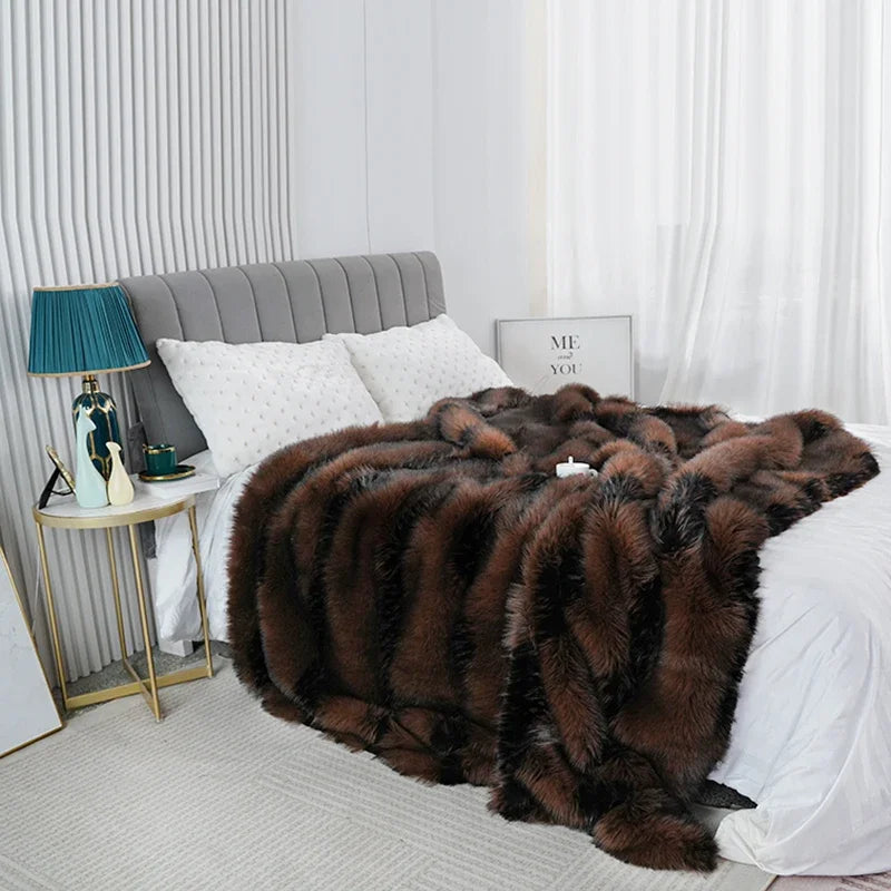 Norweigian Faux-Fur Blanket Throw