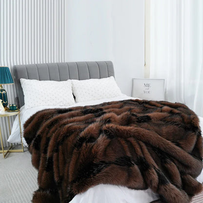 Norweigian Faux-Fur Blanket Throw