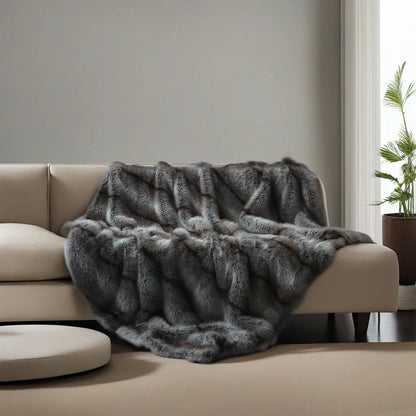 Fabian Faux-Fur Blanket Throw