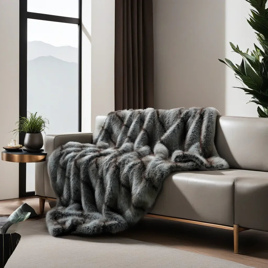 Fabian Faux-Fur Blanket Throw