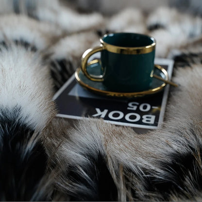 Norweigian Faux-Fur Blanket Throw