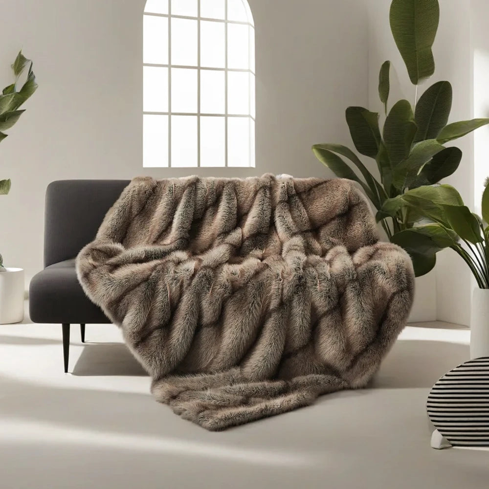 Fabian Faux-Fur Blanket Throw