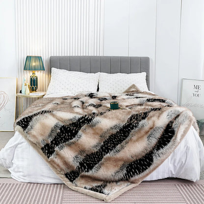 Norweigian Faux-Fur Blanket Throw