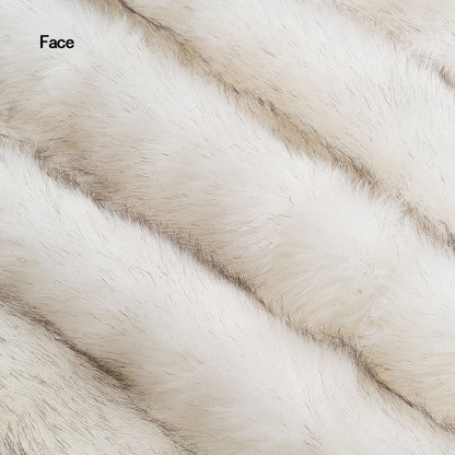 Arctic Fox Faux-Fur Blanket Throw