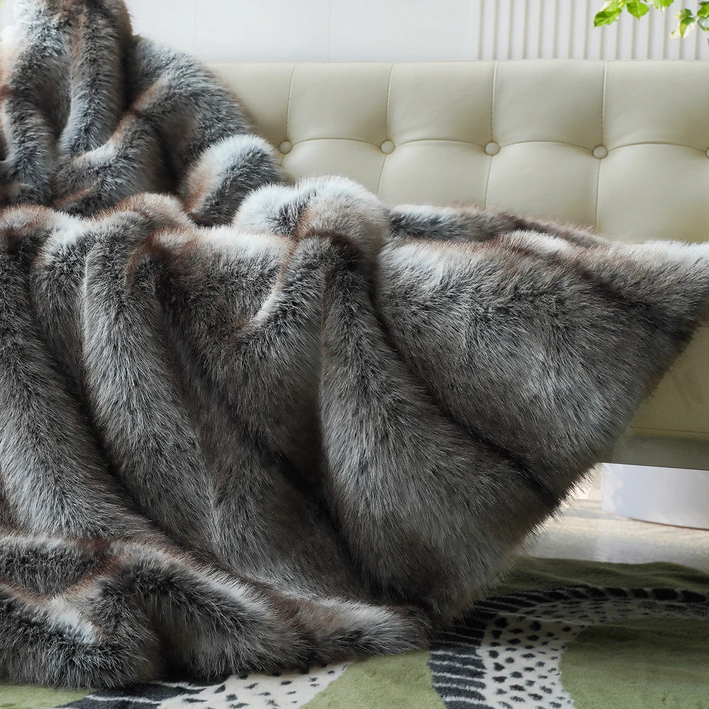 Fabian Faux-Fur Blanket Throw