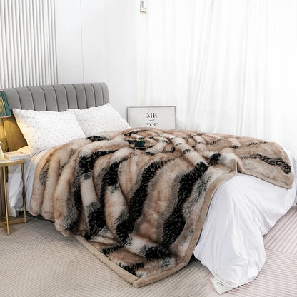 Norweigian Faux-Fur Blanket Throw